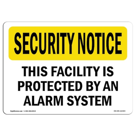 OSHA SECURITY NOTICE, 3.5 Height, 5 Width, Decal